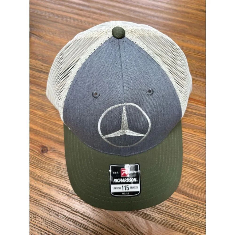 Mercedes Logo in Gray and Olive